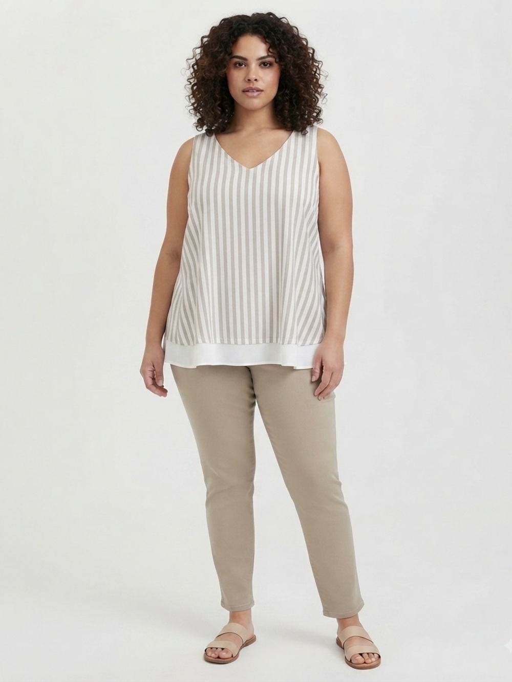 Torrid Stripe Sleeveless Tank Blouse
